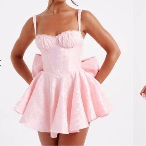 baby boo pink bow dress